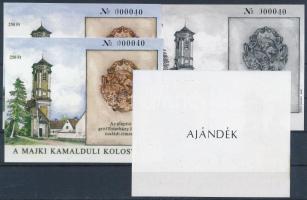 2000/6 A Majki Kamalduli kolostor 4 darabos emlékív garnitúra, az egyik ajándék változat