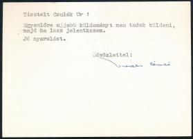 1960 Mese 2Ft fehér folt a legyezőn tévnyomat futott levelezőlapon (7.000)