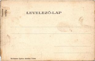Tolna, Lovassági laktanya, K.u.k. katonák, akadályugratás. Weltmann Ignác kiadása (EM)