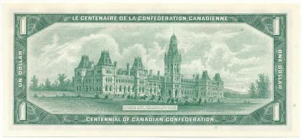Kanada 1967. 1$ "1867 1967 Kanada 100 éves évfordulója" sorszám nélkül T:AU,XF
Canada 196...