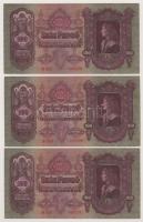 1930. 100P (7x) ebből 6db sorszámkövető és 1db egyugrású bankjegy "E 629 000164 - E 629 000171&...