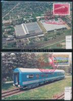 1996/9-10 Vasút emlékív pár piros bélyegzéssekel, 003 sorszámmal (40.000)