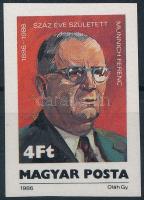 1986 Münnich Ferenc vágott bélyeg