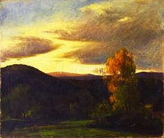 Benkhard Ágost (1882-1961): Miskolc környéki táj, 1922. Olaj, vászon, jelezve jobbra lent. 86×100 cm...