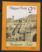 1986 Budavári Sikló vágott bélyeg
