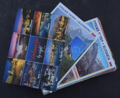 100 db MODERN osztott külföldi város képeslap / 100 modern multi-view foreign town postcards