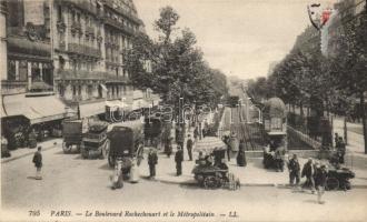 Paris Rochechouart Boulevard and the Metropolitan