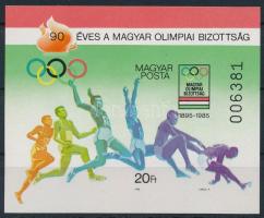 1985 90 éves a MOB vágott blokk (4.000)