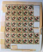 1977 25 éves MABÉOSZ levélzáró ív-rekonstukció 2x48 db