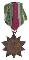 1946. "A Magyar Szabadság Érdemrend bronz fokozata" bronz kitüntetés mellszalaggal, Kossut...
