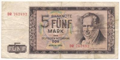 Német Demokratikus Köztársaság 1964. 5M "DR 762492" T:F
German Democratic Republic 1964. ...