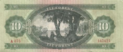 1962. 10Ft (2x) egyugrású sorszámozással T:III+