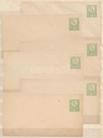 1871 6 db könyvnyomású 3kr használatlan díjjegyes boríték