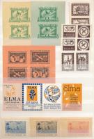 1913-1947 Emlékívek és levélzárók kis tétel, Eszperantó, Elma, Balatoni sporthét, A/4 berakólapon