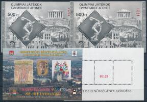 2004-2012 Athén Olimpia 2 db emlékív + Hunfila ajándék emlékív pár