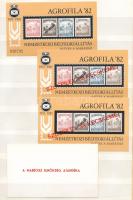 1982-1988 Agrofila emlékív 4 különböző változata (10.300)