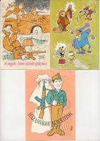 15 db MODERN motívum képeslap: poén, reklám, humor, rajzfilm / 15 modern funny motive postcards