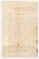 1705 Kézzel írt irat viaszpecsétekkel, Bene és Iszlai aláírásokkal
