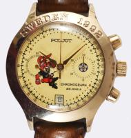 Poljot Chronograph kronogárf Svédország 1992 hoki vb limitált kiadás, automata karóra, működik. d: 3...