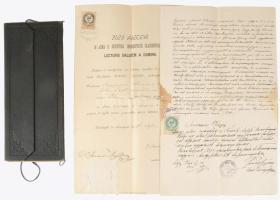 1885-1894 Kolozsvári Ferenc József Tudományegyetem természettudományi karának leckekönyve, benne Mar...