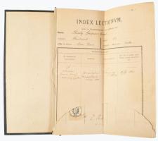 1885-1894 Kolozsvári Ferenc József Tudományegyetem természettudományi karának leckekönyve, benne Mar...