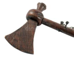 Balta formájú akasztó, fogas. Fa, fém 42 cm