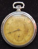 nikkel-króm svájci zsebóra, egyik mutatója letörve