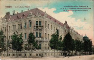 1913 Szeged, DMKE (Délmagyarországi Magyar Közművelődési Egyesület) palotája. A levelezőlap tiszta j...