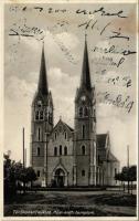 1934 Törökszentmiklós, Római katolikus templom (ázott sarok / wet corner)