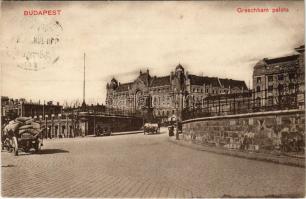 1910 Budapest V. Gresham palota, Stollwerck reklám, szekerek