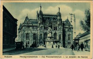 1916 Budapest I. Pénzügyminisztérium, automobilok, telefonfülke (EK)