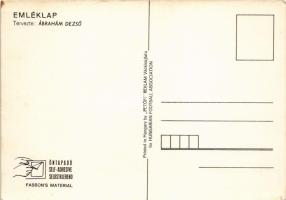 Magyarország - Anglia labdarúgó-világbajnokság selejtező. Budapest 1981. VI. 6. Emléklap, tervezte Á...