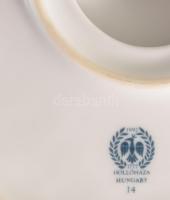Hollóházi Jurcsák László által tervezett hamuzó, matricás, jelzett, hibátlan, d: 12,5 cm