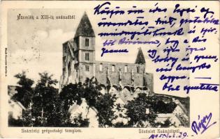 1903 Zsámbék, Prépostsági templom, műemlék a XIII. századból. A képeslap címzettje Cziráky Erzsébet ...