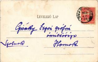 1903 Zsámbék, Prépostsági templom, műemlék a XIII. századból. A képeslap címzettje Cziráky Erzsébet ...