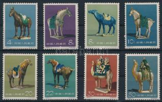 Kínai Népköztársaság 1961 Kerámia lovak Mi 608-615 (Mi EUR 390.-) ( barnulás a gumin / brownish gum)
