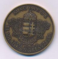 Bognár György (1944-) 1992. "Magyarok III. Világkongresszusa / Kőrösi Csoma Sándor" bronz ...