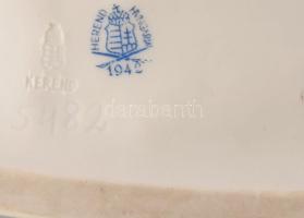 Herendi táncoló matyó pár. Kézzel festett, jelzett (1942), hibátlan 28x19 cm