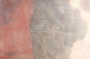 Ezüst (Ag) doboz. 1872-1937, Pest, 800-as dianás fémjellel jelzett. Nettó 386 g