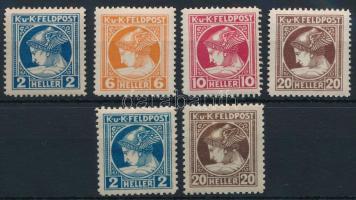1916 Hírlapbélyeg sor (2H és 20H postatiszta / MNH) + 2H és 20H 11 1/2 fogazással (**6.350)