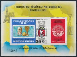 1982 PHILEXFRANCE vágott blokk