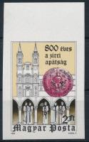 1982 800 éves a Zirci Apátság vágott ívszéli bélyeg