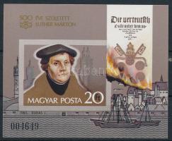 1983 Martin Luther vágott blokk