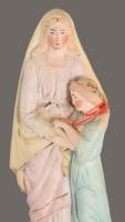 ca 1900 Szűz Mária fajansz kegyszobor 22 cm
