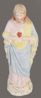 ca 1900 Jézus Krisztus fajansz kegyszobor 20 cm