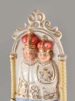 Szenteltvíztartó porcelán. Kézzel festett, hibátlan 16 cm