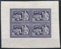 1949 Bélyegnap (22.) vágott kisív (100.000) (saroktörés / folded corner)