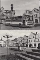 Karosa autóbusz, 2 db jelzetlen fotó, 18×42 cm