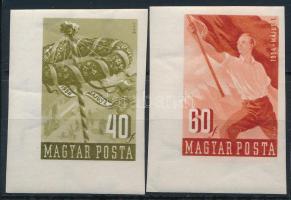 1954 Május 1. (V.) ívsarki vágott sor (8.000) (40f falcos / hinged)