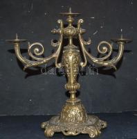 cca 1900 Orosz, réz gyertyatartó/ Russian copper candelabrum